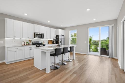 Gorgeous Kitchen Loaded with Cabinets for Storage and Great Space for Cooking or Baking