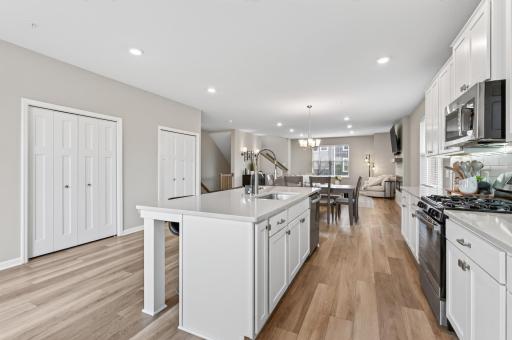 Center Island with Breakfast Bar or Working Space