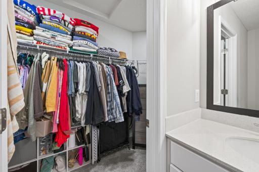 Walk In Closet Within the Primary Bath
