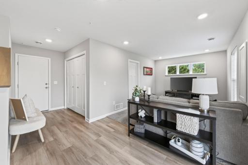 Lower Level Finished Flex Space Perfect for a Family Room, Office or Workout Space