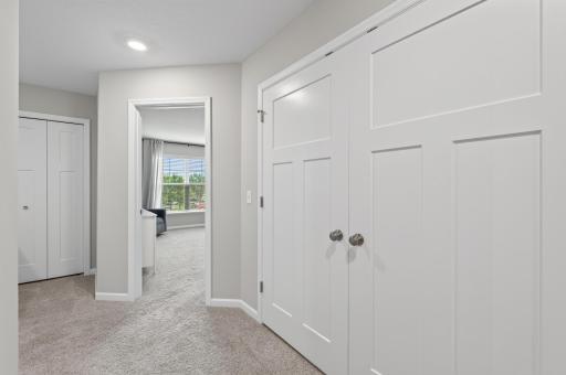 Upper Level Hallway with Laundry Area
