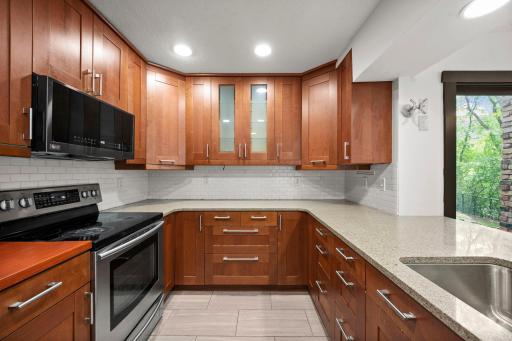 Lots of cabinets for storage