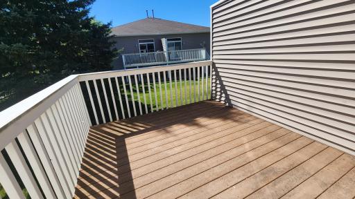Relax on the deck right off of the dining area