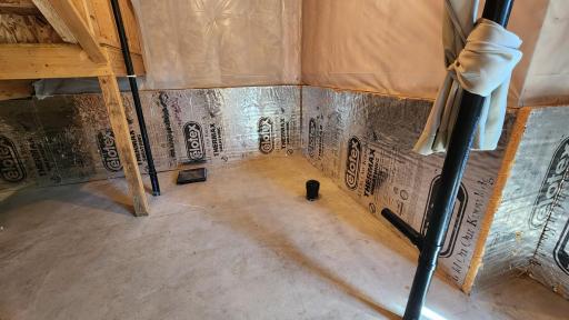 There is already a bathroom plumbed in the lower level