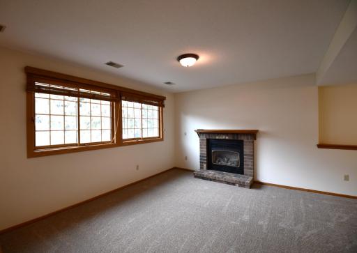 Lower Level Family Room with Fireplace