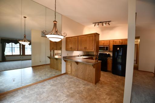 Open Kitchen with Dining and Deck