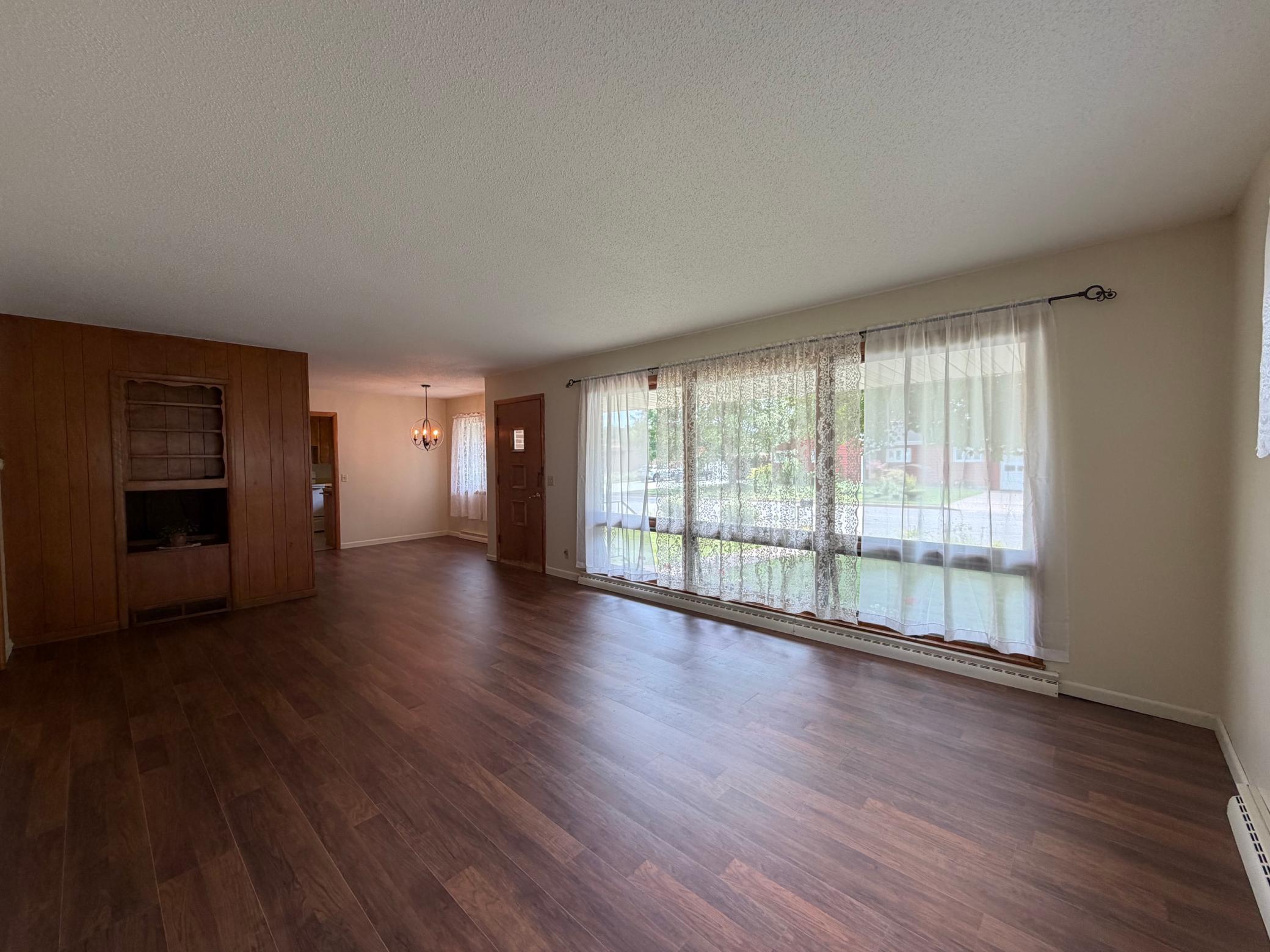Living room with new flooring
