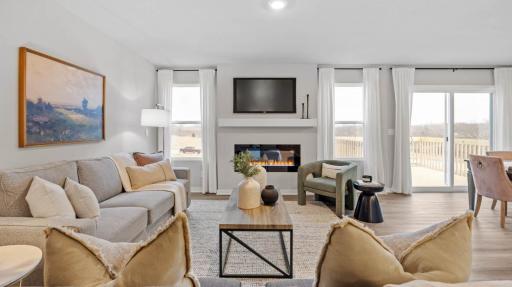 Open large living room area. Photos are of similar staged home. Colors and options may vary. Ask Sales Agent for details.