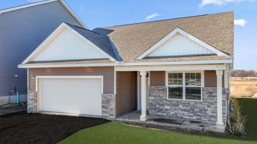 The Harmony Heartland Cottage at Highlands at Eagle View in Elko New Market. Photo is of similar home. Options and colors may vary. Ask Sales Agent for details.