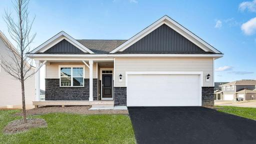 The Harmony Heartland Cottage at Highlands at Eagle View in Elko New Market. Photo is of similar home. Options and colors may vary. Ask Sales Agent for details.