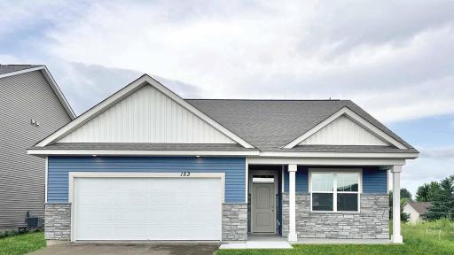 The Harmony Heartland Cottage at Highlands at Eagle View in Elko New Market. Photo is of similar home. Options and colors may vary. Ask Sales Agent for details.