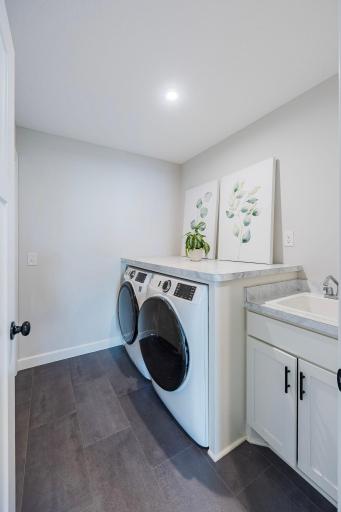 Laundry on upper level