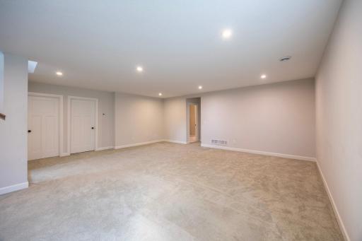 Another view of the lower level family room