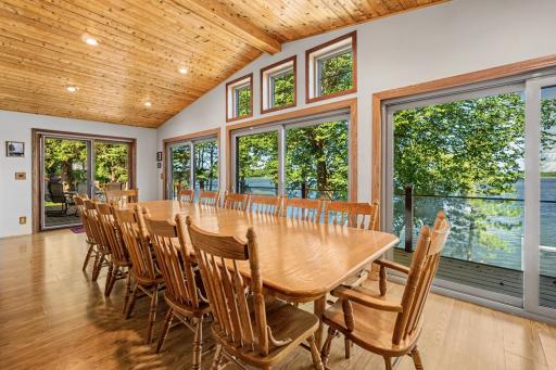 Breathtaking Formal Dining with Lake Views
