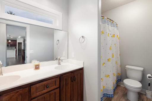 Jack and jill type bathroom set up on E wing