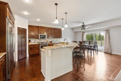 Kitchen with great hardwoods and center island