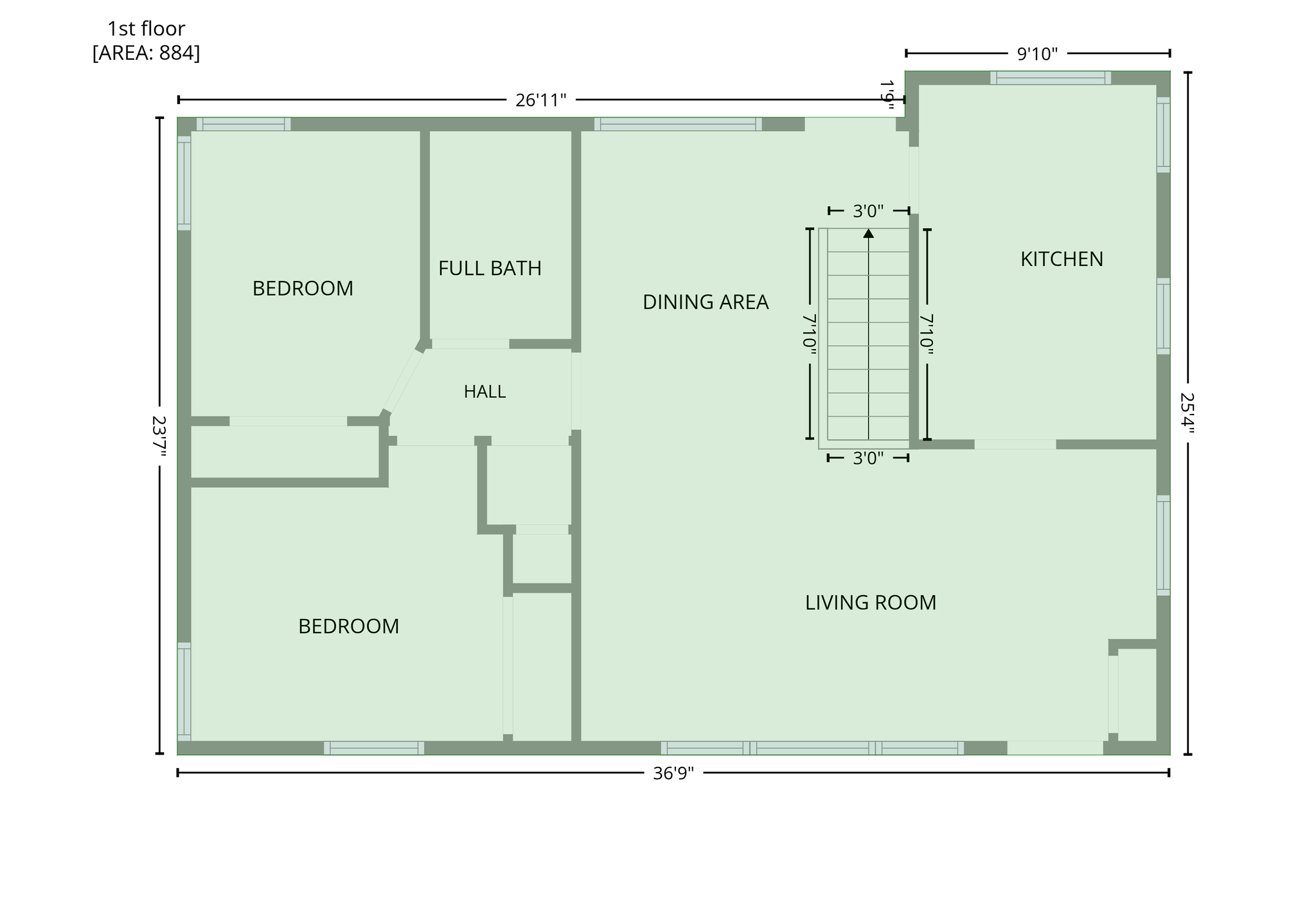 Upstairs/Main Level Floor Plan
