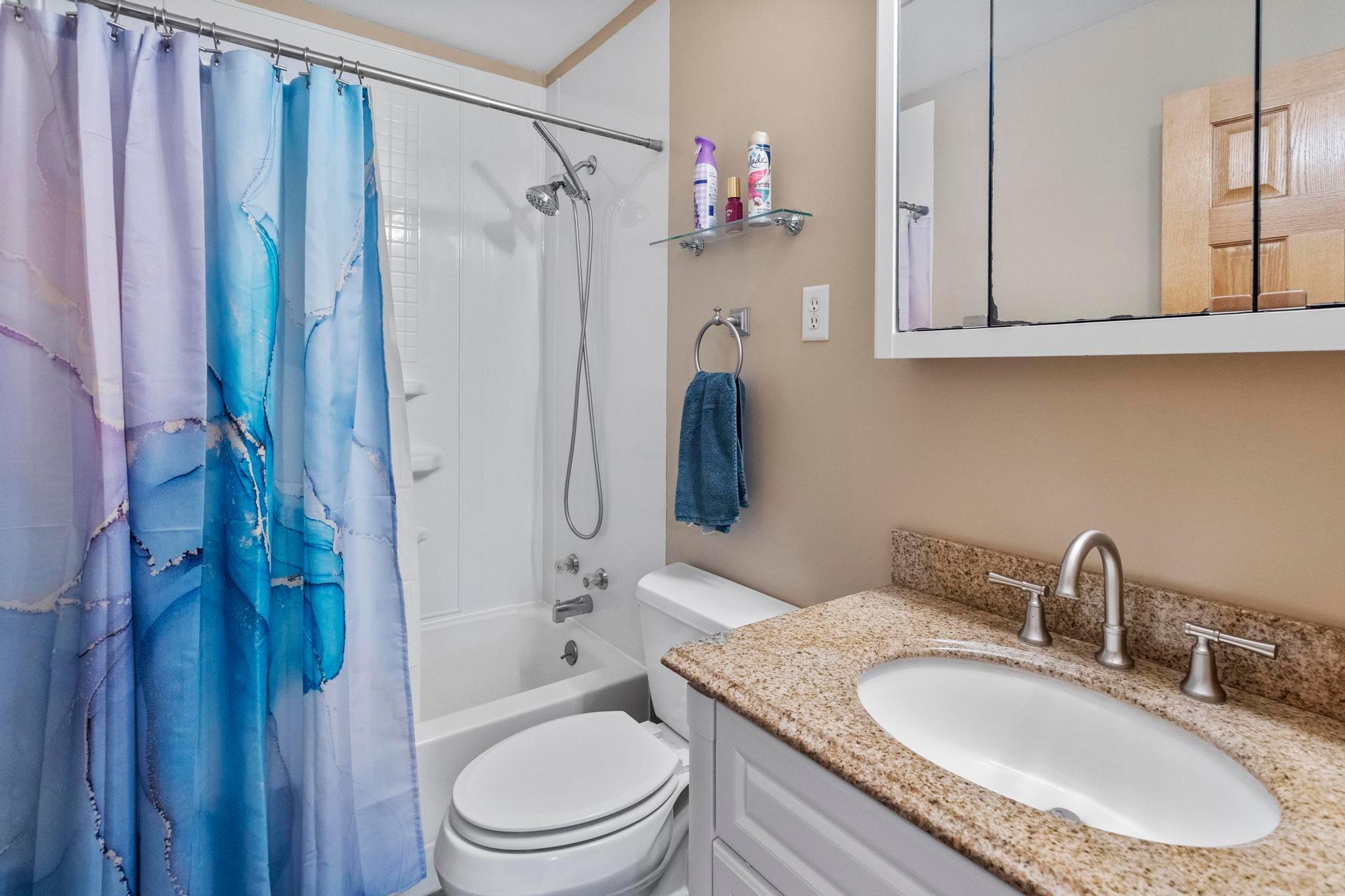 Full bath located upstairs on main level