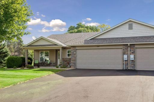 Attached garage and newly re-tarred driveway