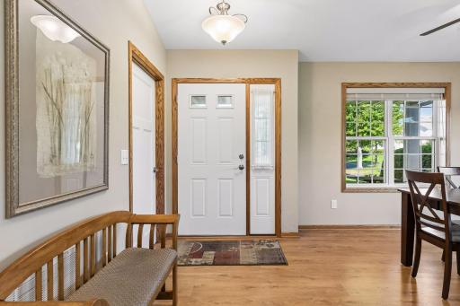 Door on left leads to utility space with washer/dryer - enjoy single level living in this well-kept townhouse