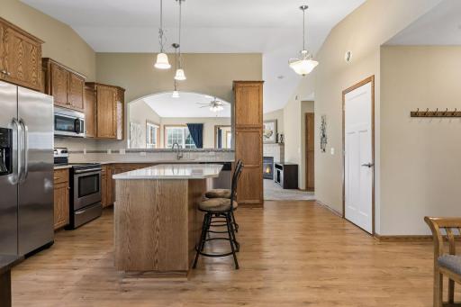 Great flow between kitchen and main living space