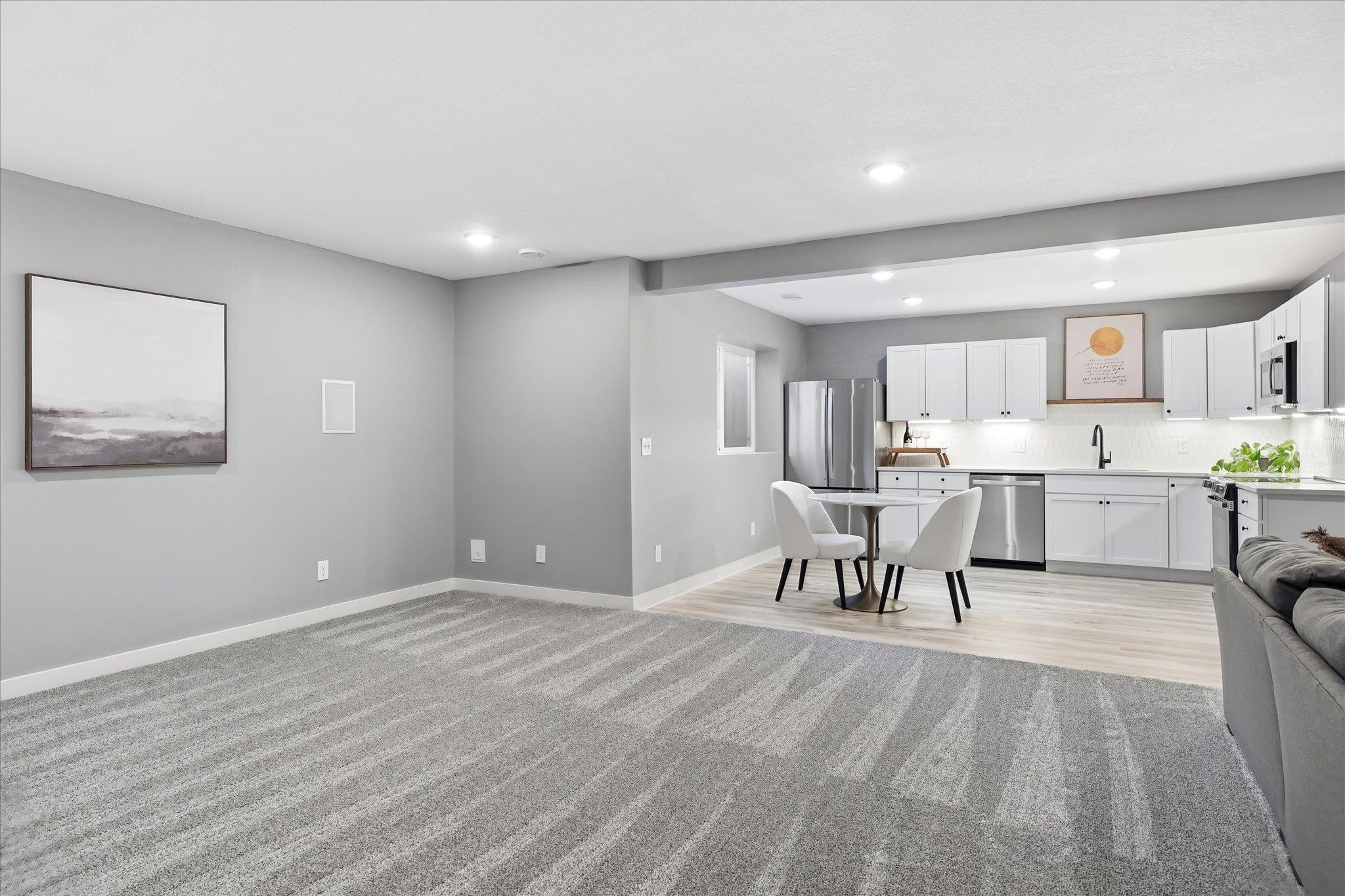 Game Area to Lower Level Kitchen