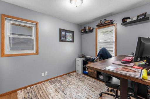 A bedroom with options! Currently used as an office, this versatile space can easily suit your changing needs.