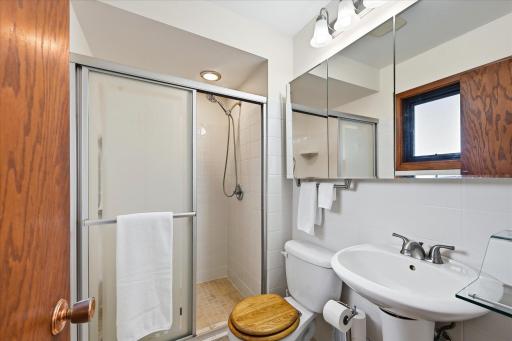 It's hard to overstate the value of a private primary bath. This 3/4 bath has been recently updated with a new shower base, stylish tile, a new toilet, and sink for a clean, updated look.