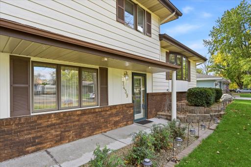 The owner invested in quality exterior enhancements, including steel siding, aluminum soffits and trim, decorative shutters, and a leaf protection system for long-term performance and easy upkeep.