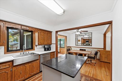 Whether preparing meals or hosting friends, you'll appreciate the open layout that lets you easily chat with family gathered around the table. Stainless steel appliances and generous workspace make this kitchen as functional as it is welcoming.