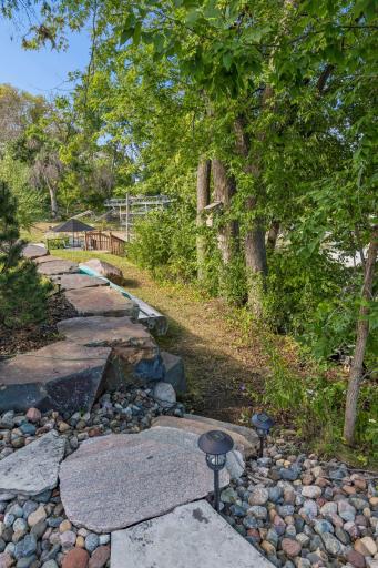 Access to the beach and doc area