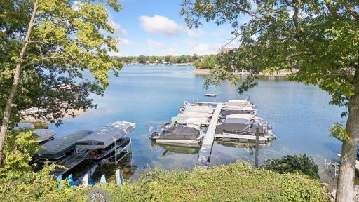 The first boat slip that does not have a boat is reserved for this home