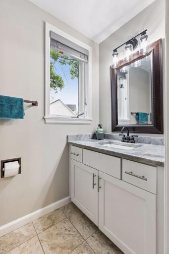 Convenient main floor powder room.