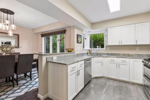 Granite counters in the kitchen