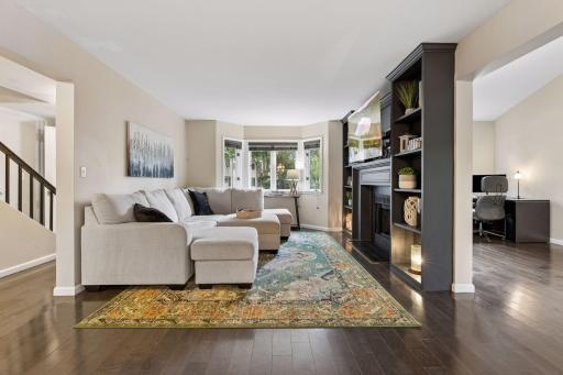 Lots of natural light flood the space.