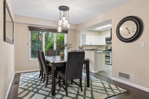 Formal dining room is open to the kitchen.