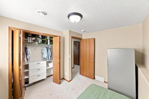 4th (lower level) Bedroom - with custom closet organizer