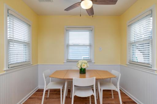 Ideal for entertaining the kitchen is large enough for a table!