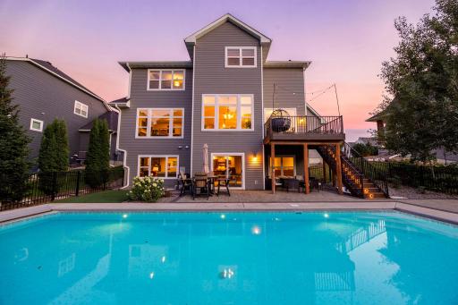 Sport pool with basketball hoop and volleyball net