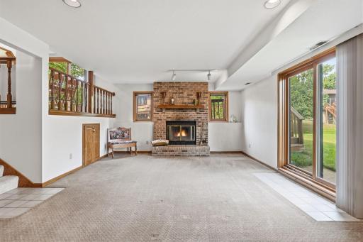 Stay cozy in the winter by the wood fireplace!