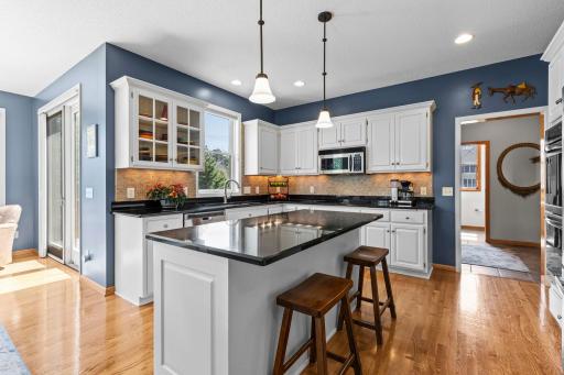 Spacious kitchen provides excellent cabinetry, counter space, and room for multiple cooks.