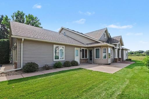 Side yard with large patio