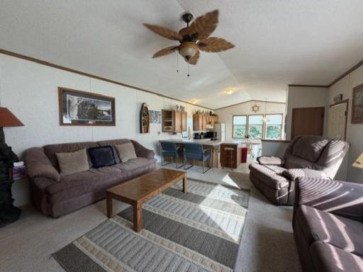 Bar area off of living room with chairs