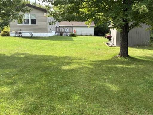 Beautiful private yard with many mature trees