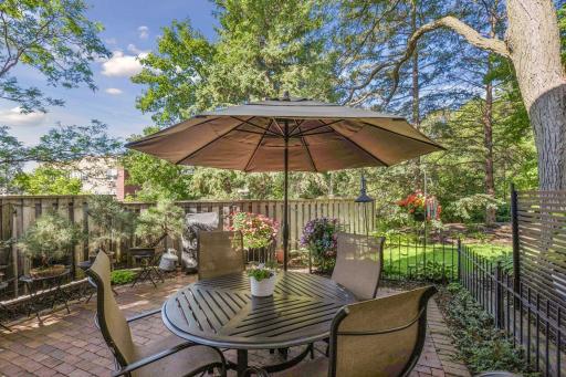 This townhome is situated to give you additional yard space.