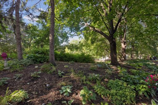 Beautiful landscaping throughout the development.