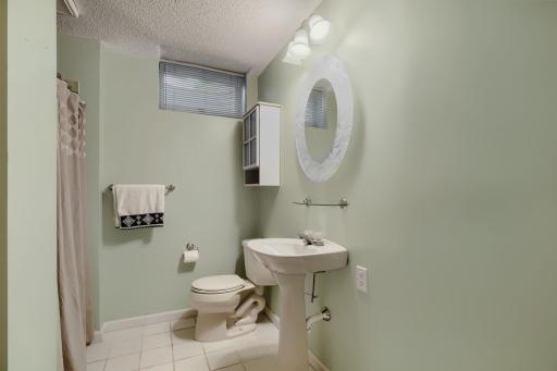 A spacious 3/4 Bath in the Lower Level