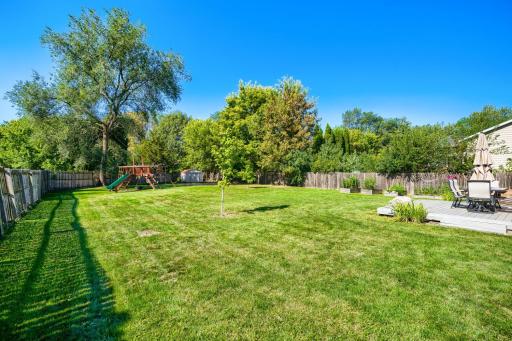 Look at this backyard! Perfect for games and pets.