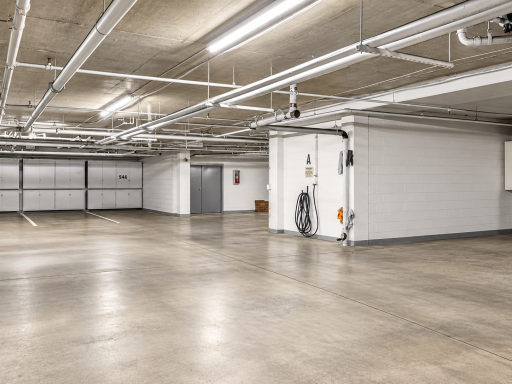 There is a car wash in the parking garage for residents.