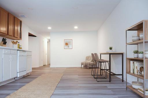 Lower Level has its own separate entrance & parking spot. It offers a flex room & unfinished bathroom. It has future possibilities for multi-generational living, guests, caregiver space, home office, hobby area.